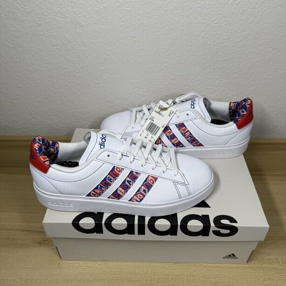 Adidas x Farm Rio Women's Grand Court 2.0 Tennis Shoe Sneaker White Size 9 - Picture 2 of 13